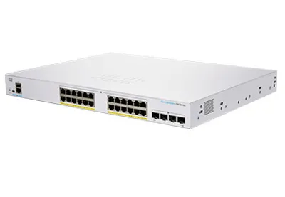 Image de Cisco CBS350-24FP-4G-EU Commutateur réseau géré L2/L3 Gigabit Ethernet (10/100/1000) Argent