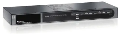 Produktbild von LevelOne 8-Port Combo KVM Switch mit Erweiterungs-Slot, 1920 x 1440 Pixel, Rack-Einbau, 1U, Schwarz, Grau