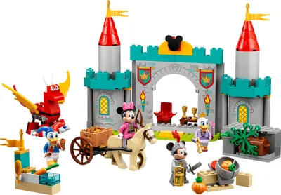 Produktbild von LEGO 10780 Disney Mickys Burgabenteuer Spielzeug-Schloss zum Bauen, inkl. Daisy, Donald Duck, Micky und Minnie Maus, ab 4 Jahre