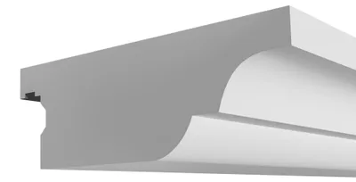Obrázok produktu pre ELHARE štuková lišta na záclony LED nástenná lišta na záclony Indirect LK11B - 190x65mm, 2m