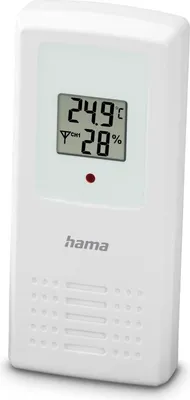 Zdjęcie produktu dla Hama 00222244, Biały, Odkryty higrometr, Termometr zewnętrzny, Termometr, Wilgotnościomierz, 20 - 95%, -20 - 60 °C, 50 m