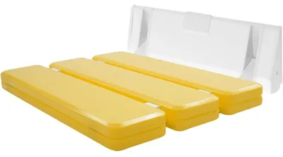Obrázok produktu pre Sprchová stolička na montáž na stenu – sklopná sprchová stolička – čalúnená – nosnosť až 220 kg – plastový rám