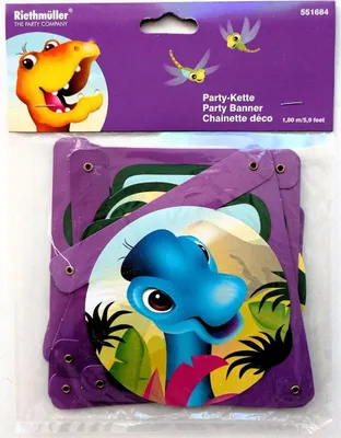 Produktbild von Riethmüller Party-Kette "Dino" Happy Birthday 1,80 m Länge