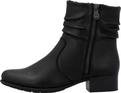 A single black boot shown from the side.