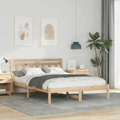 Obrázok produktu pre Maison Exclusive - Rám postele hnedý 120 x 190 cm Masívne borovicové drevo