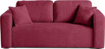 Image de Best Mobilier Miro - canapé droit 2 places - en velours texturé , Prune