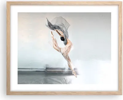 Produktbild von Gerahmtes Poster - Rahmen in heller Eiche - Tanz Frau Ballerina - 50x40 cm - Wand Bild - Wanddeko - Wandbilder - Kunstposter - Wandposter - Bilderrahmen - Bilder - Kunstdruck - P2NAA50x40-5030