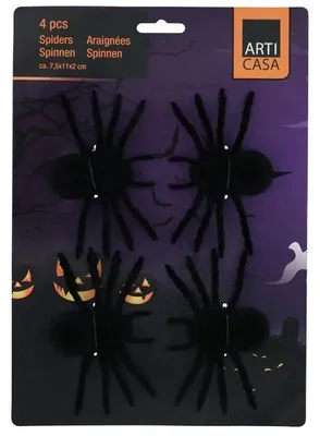 Zdjęcie produktu dla Halloweenowe pająki zestaw 4 sztuk