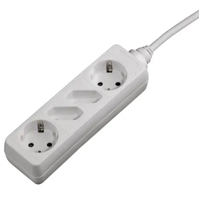 Zdjęcie produktu dla HAMA 121921 listwa zasilajca z 4 gniazdami, 2 x Shuko + 2 x Euro, 1,4 m, biaa