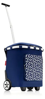 Produktbild von carrycruiser Plus in Frame Signature Navy – Tragbarer Einkaufstrolley mit Kühlfach, Schultergurt und herausnehmbarer Netz-Innentasche – Obermaterial aus recycelten PET-Flaschen