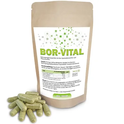Produktbild von BOR-VITAL mit Pflanzenstoffen 540 Kapseln