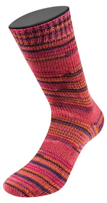 Produktbild von Lana Grossa - Meilenweit 8-fach 150g Caprese 9979 rot orange burgund violett asternrot anthrazit dunkelbraun