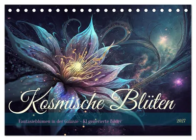 Produktbild von Kosmische Blüten (Tischkalender 2027 DIN A5 quer), CALVENDO Monatskalender