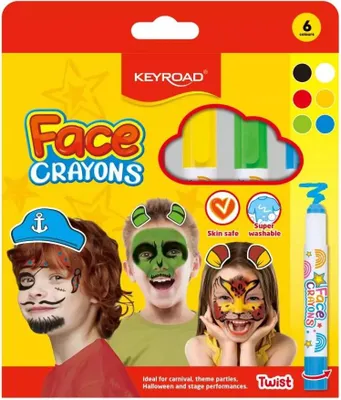 Image de Peintures faciales KEYROAD 6 couleurs