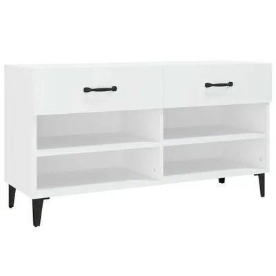 Produktbild von vidaXL Schuhschrank Weiß 102x35x55 cm Holzwerkstoff