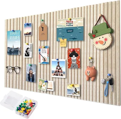 Productafbeelding van Vilt prikbord, 60 x 40 cm, met 50 puntdraadjes, zelfklevend, voor aan de muur