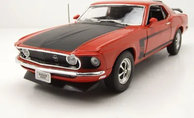 Produktbild von Welly 12516R Ford Mustang Boss 302 1969 rot 1:18