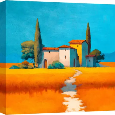 Productafbeelding van Modern canvasprint – Stefano Renaldi – Op weg naar de boerderij – 40 x 40 cm