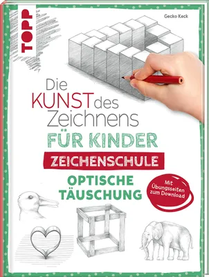 Productafbeelding van Tekencursus voor Kinderen - Optische Illusie Met Downloadbare Oefenpagina's