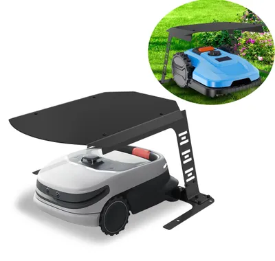 Image de Abri pour tondeuse robot XINZI, 77 x 94 x 36 cm, garage pour tondeuse robot, tondeuse Automower, jardin, résistant aux intempéries, noir
