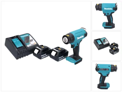 Immagine prodotto di Makita DHG 180 RT Pistola ad aria calda a batteria 550°C 18V + 2x Batterie 5.0Ah + senza caricabatterie