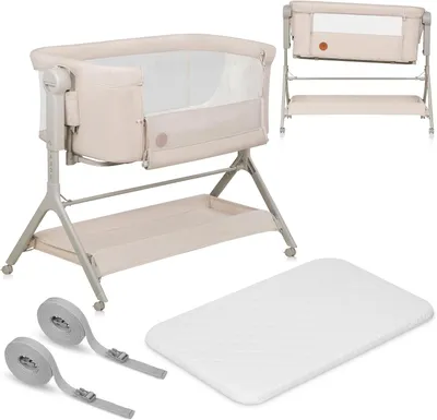Produktbild von Leonie 3-in-1 Beistellbett – Wiege und Babybett für Babys von 0 bis 6 Monaten mit einem Gewicht von bis zu 9 kg