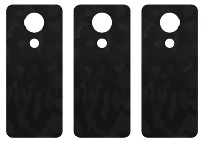 Produktbild von apgo Rückseite Schutzfolie, Skin, kompatibel mit Nokia C5 Endi, Hinten Displayschutzfolie aus Vinylfolie, kratzfest, einfache Montage - Schwarzes Tarnmuster
