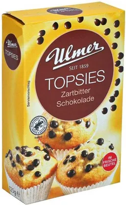 Produktbild von Ulmer Topsies Zartbitter (1x125g Packung)