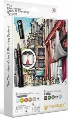 Produktbild von Chameleon CS6608 Schattierungsmarker Set 8