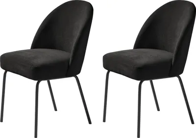 Produktbild von 4-Fußstuhl >Cadiz< (2er Set) in Schwarz - 48,5x84x57 (BxHxT)