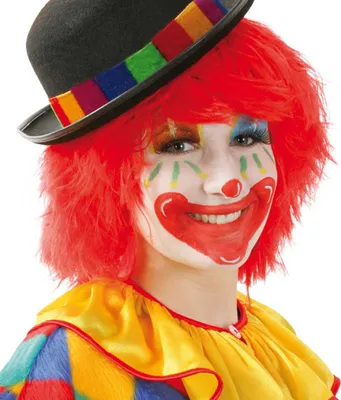 Produktbild von Clown Perücke Rot für Erwachsene Halloween Karneval Fasching Party