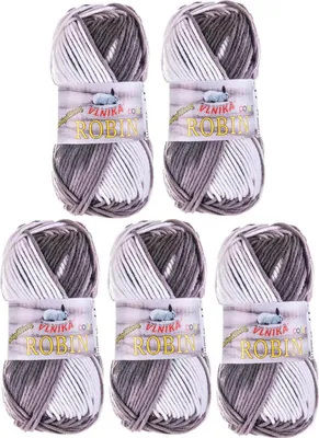 5 x 100g Farbverlaufsgarn Robin Color Antipilling Winterwolle mehrfarbig
