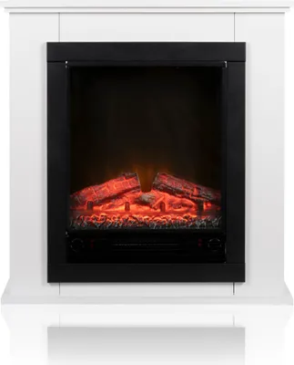 Produktbild von Classic Fire Elektrokamin Lugano 1800W - Elektrischer Kamin mit Heizung, LED Beleuchtung, einstellbarem Thermostat bis zu 50 Grad - 71 x 70 x 22 cm - Weiß