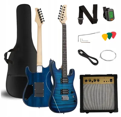 Zdjęcie produktu dla Gitara elektryczna V-TONE ESST39 BK 4/4 Stratocaster