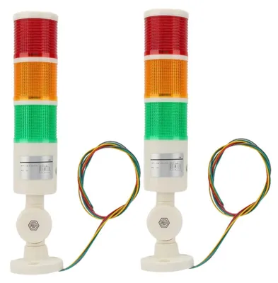 LED Warnleuchte 2er-Pack, 3 Farben, Signal-Turm, klappbar