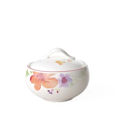 Zdjęcie produktu dla Villeroy & Boch Mariefleur Basic, Wielobarwny, Porcelana, Okrągły, Porcelana, Biały, Zdejmowana pokrywa