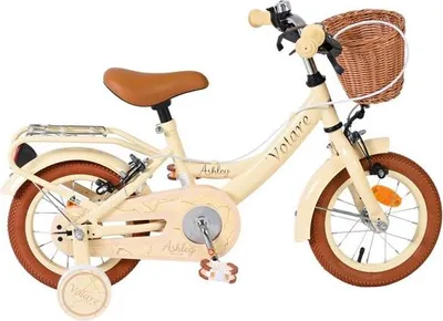 Produktbild von Volare Ashley Kinderfahrrad - Mädchen - 12 Zoll - Creme - Zwei Handbremsen