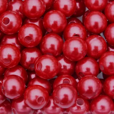 Produktbild von Perlen - Kunstperlen - Wachsperlen Ø 10mm / 115 St. / Farbe: Rot