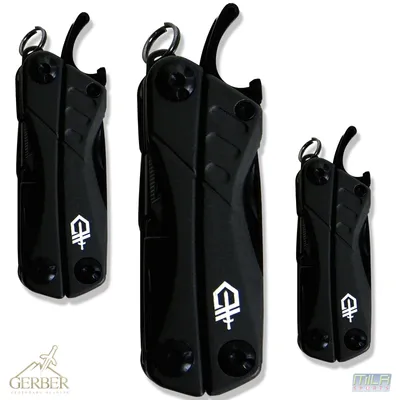 Produktbild von Gerber Multifunktionswerkzeug mit 12 Funktionen, Dime Pocket Multi-Tool, Schwarz, 31-003610
