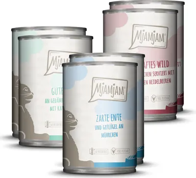 Produktbild von MjAMjAM - leckere Mahlzeiten Mixpaket II für deine Katze 6x 400g