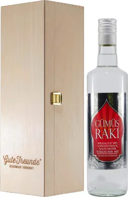 Produktbild von Gümüs Raki mit Geschenk-Holzkiste