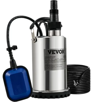 Productafbeelding van VEVOR Vuilwaterpomp, 550W, Dompelpomp, 230V, Tuinpomp, Capaciteit 9500 liter per uur, Dompelpomp voor vuilwater, IPX8, Uitgang kan worden aangepast om water uit zwembaden, vijvers en kelders te pompen