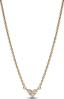 Produktbild von Herzkette für Damen PANDORA Moments mit Zirkonia, vergoldet