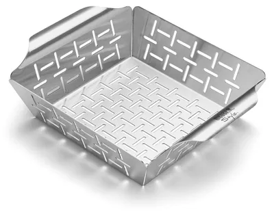 Image de Panier de grill en acier inoxydable de qualité supérieure, idéal pour les légumes