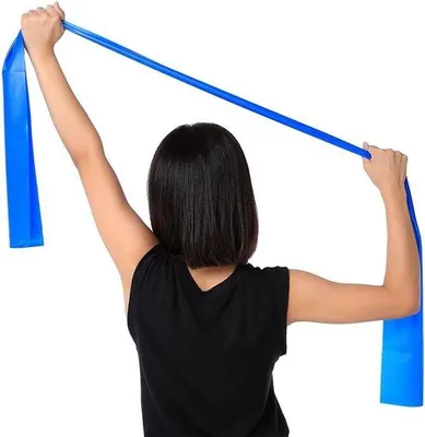 Image de Bande élastique de yoga et de fitness, disponible en quatre couleurs, 1,5 mètre, bleu foncé