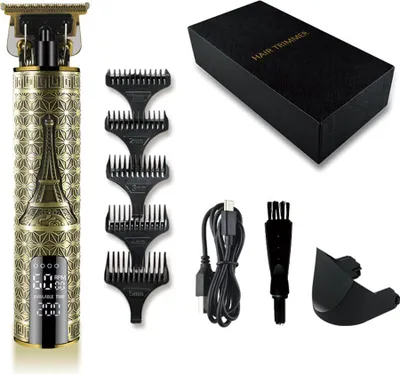 Obrázek produktu pro OKWISH Elektrické holicí strojky pro muže, Bezdrátový profesionální zastřihovač s baterií, Přesný zastřihovač, Nástavce pro hlavu, vousy, pleš a krátké střihy