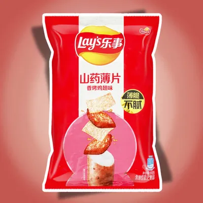 Productafbeelding van Lay's Zoete Aardappelchips met de smaak van gegrilde kippenvleugels, 80g + verzendbescherming van Heartforcards