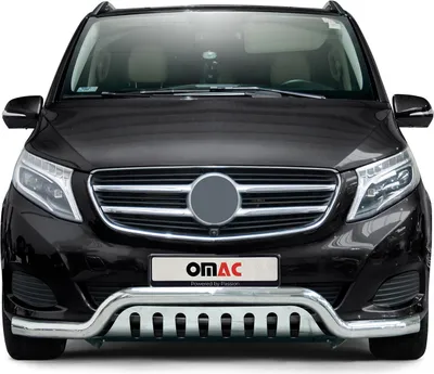 Image de Pare-Buffle Avant Pour Mercedes Classe V 2014-2025 Acier Inoxy Argent
