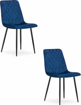 Obrázek produktu pro Židle TURIN - tmavě modrý samet x 2