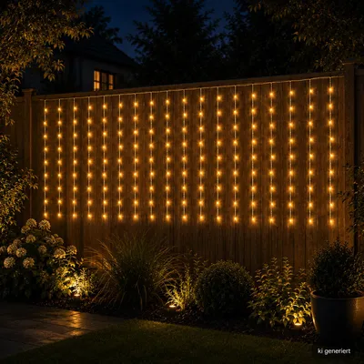 Produktbild von 160er LED-Lichtervorhang Lichterkette Innen und Außen warmweiß